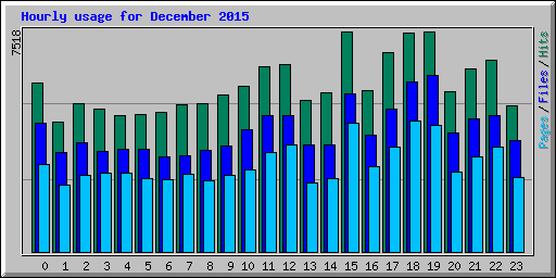 Hourly usage for December 2015